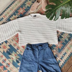 Topshop cropped sweater with Bell sleeves